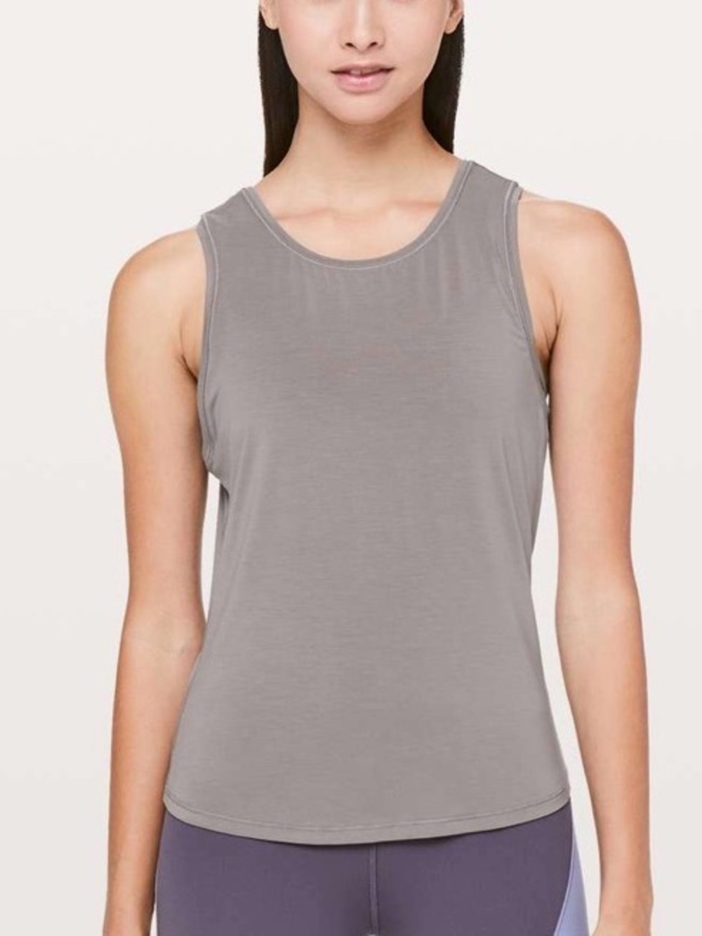 Lululemon Deep Stretch Tank Lunar Rock Size 2 Very Lightweight Silky